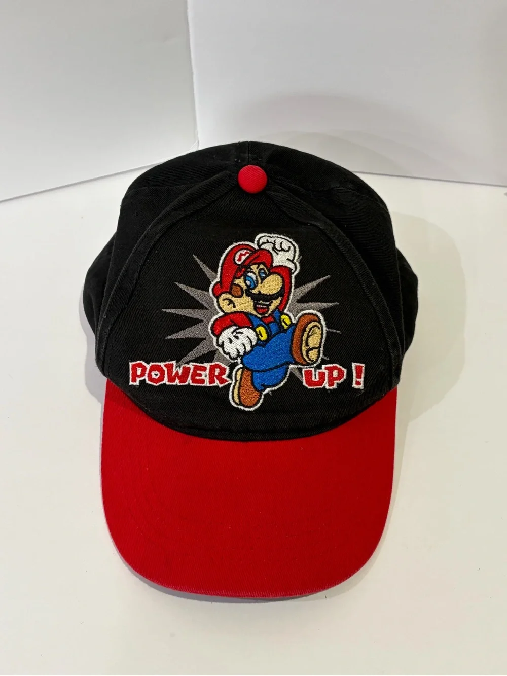 Nintendo Super Mario Red & Black Adjustable Snapback Hat Youth